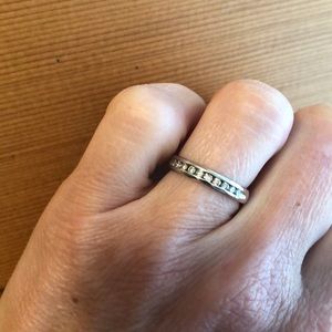 Diamond white gold band